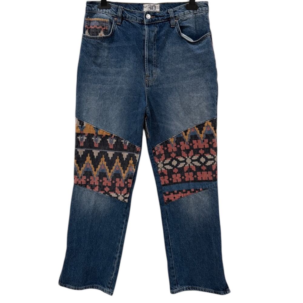 Free People Rocky Mountain Straight Leg Jeans In Alpine Blue - Picture 7 of 7